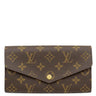 ルイヴィトン LOUIS VUITTON ポルトフォイユ サラ M62235 ローズ バレリーヌ モノグラムキャンバス 長財布 ゴールド金具 茶 ピンク 小銭入れ