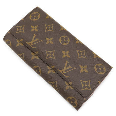 ルイヴィトン LOUIS VUITTON ポルトフォイユ サラ M62235 ローズ バレリーヌ モノグラムキャンバス 長財布 ゴールド金具 茶 ピンク 小銭入れ
