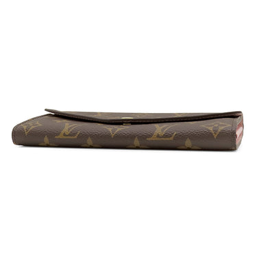 ルイヴィトン LOUIS VUITTON ポルトフォイユ サラ M62235 ローズ バレリーヌ モノグラムキャンバス 長財布 ゴールド金具 茶 ピンク 小銭入れ