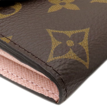 ルイヴィトン LOUIS VUITTON ポルトフォイユ サラ M62235 ローズ バレリーヌ モノグラムキャンバス 長財布 ゴールド金具 茶 ピンク 小銭入れ