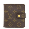 ルイヴィトン LOUIS VUITTON コンパクトジップ M61667 モノグラム モノグラムキャンバス 二つ折り財布 ゴールド金具 茶