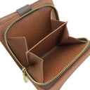ルイヴィトン LOUIS VUITTON コンパクトジップ M61667 モノグラム モノグラムキャンバス 二つ折り財布 ゴールド金具 茶