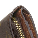 ルイヴィトン LOUIS VUITTON コンパクトジップ M61667 モノグラム モノグラムキャンバス 二つ折り財布 ゴールド金具 茶