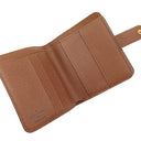 ルイヴィトン LOUIS VUITTON コンパクトジップ M61667 モノグラム モノグラムキャンバス 二つ折り財布 ゴールド金具 茶