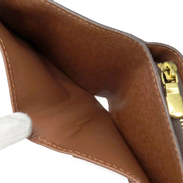 ルイヴィトン LOUIS VUITTON コンパクトジップ M61667 モノグラム モノグラムキャンバス 二つ折り財布 ゴールド金具 茶