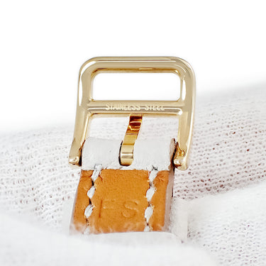 エルメス HERMES 純正 レザーバンド オフホワイト レザー GP 腕時計パーツ 未使用 替え スペア 交換 ベルト 本革 13mm オフホワイト SS 尾錠 バネ棒