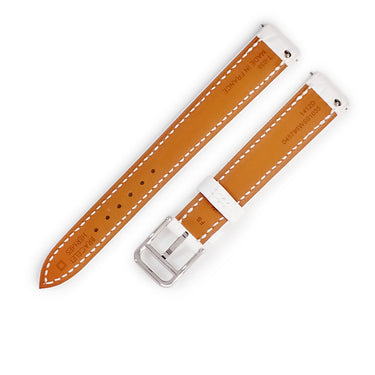 エルメス HERMES 純正 クロコバンド ホワイト クロコダイル ステンレススチール 腕時計パーツ 未使用 替え スペア 交換 ベルト 本革 14mm ホワイト 白 SS 尾錠 バネ棒