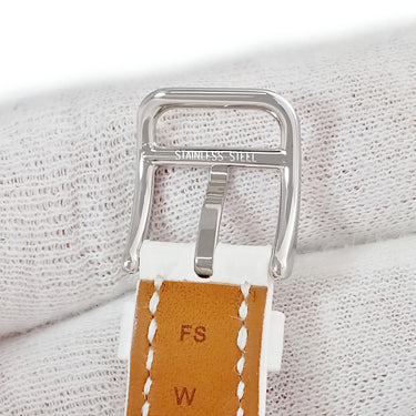 エルメス HERMES 純正 クロコバンド ホワイト クロコダイル ステンレススチール 腕時計パーツ 未使用 替え スペア 交換 ベルト 本革 14mm ホワイト 白 SS 尾錠 バネ棒