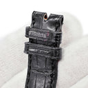ロレックス ROLEX 純正 クロコバンド ブラック クロコダイル 腕時計パーツ 替え レザー ベルト 予備 交換 スペア ストラップ 19ｍｍ ブラック 黒