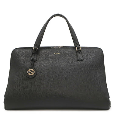 グッチ GUCCI インターロッキングG トート 388558 ブラック レザー 2WAYバッグ ゴールド金具 黒 ハンドバッグ ショルダー