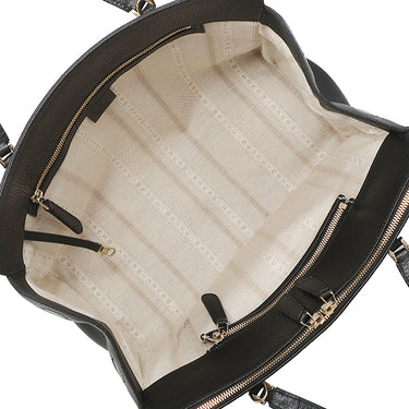 グッチ GUCCI インターロッキングG トート 388558 ブラック レザー 2WAYバッグ ゴールド金具 黒 ハンドバッグ ショルダー