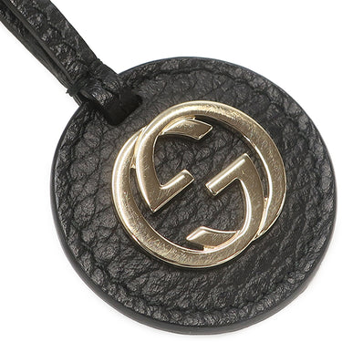 グッチ GUCCI インターロッキングG トート 388558 ブラック レザー 2WAYバッグ ゴールド金具 黒 ハンドバッグ ショルダー
