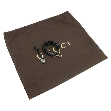 グッチ GUCCI インターロッキングG トート 388558 ブラック レザー 2WAYバッグ ゴールド金具 黒 ハンドバッグ ショルダー