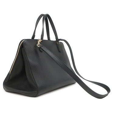 グッチ GUCCI インターロッキングG トート 388558 ブラック レザー 2WAYバッグ ゴールド金具 黒 ハンドバッグ ショルダー