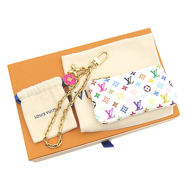 ルイヴィトン LOUIS VUITTON LV×TM フォンホルダー M14099 ブロン モノグラムマルチカラー 小物 ゴールド金具 ストラップ 村上隆