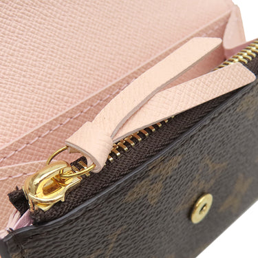 ルイヴィトン LOUIS VUITTON ポルトモネ ロザリ M62361 ローズバレリーヌ モノグラムキャンバス コインケース ゴールド金具 茶 ピンク 小銭入れ