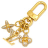 ルイヴィトン LOUIS VUITTON マイクロチャーム LVアイコニック M01566 ゴールド GP ラインストーン バッグチャーム キーホルダー フラワーモチーフ