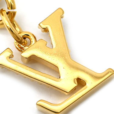 ルイヴィトン LOUIS VUITTON マイクロチャーム LVアイコニック M01566 ゴールド GP ラインストーン バッグチャーム キーホルダー フラワーモチーフ