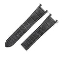 カルティエ Cartier 純正 パシャ 41mm用 クロコバンド グレー クロコダイル 腕時計パーツ 未使用 ベルト Dバックル用 本革 替え 21ｍｍ グレー バネ棒/金具付き
