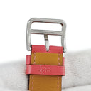 エルメス HERMES 純正 アップルウォッチ 38 40 41 mm用 ピンク レザー ステンレススチール 腕時計パーツ 未使用 レザー バンド ベルト 32ｍｍ 尾錠付き ピンク