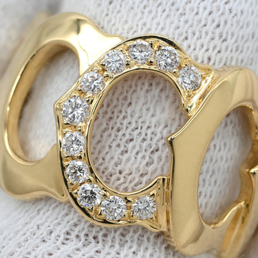 カルティエ Cartier C ドゥ カルティエ ダイヤ イエローゴールド K18YG ダイヤモンド #49(JP9) リング 指輪 750 18K YG 9号