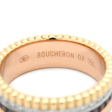 ブシュロン BOUCHERON キャトル クラシック スモール JRG00627 4カラー K18YG K18PG K18WG ブラウンPVD ダイヤモンド #T54 リング 指輪 Au750 ダイヤ 13.5号