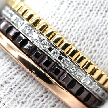 ブシュロン BOUCHERON キャトル クラシック スモール JRG00627 4カラー K18YG K18PG K18WG ブラウンPVD ダイヤモンド #T54 リング 指輪 Au750 ダイヤ 13.5号