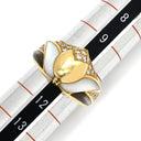 ブルガリ BVLGARI ナチュラリア ダイヤモンド ホワイト×ブラック×イエローゴールド K18YG ダイヤモンド 色石 リング 指輪 Au750 18K パヴェ 色石 白 黒 11号