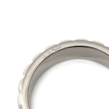 ブシュロン BOUCHERON キャトル クル ド パリ ホワイトゴールド K18WG リング 指輪 Au750 18K 18金 2ロウ 2連 ポワント ド ディアマン 8.5号