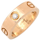 カルティエ Cartier ラブリング ハーフダイヤ B4087500 ピンクゴールド K18PG ダイヤモンド #50(JP10) リング 指輪 クラシックモデル LOVE Ring 750 18K 3粒 10号