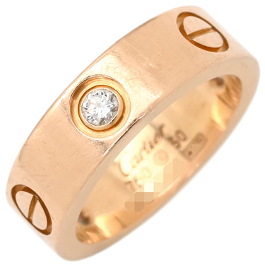 カルティエ Cartier ラブリング ハーフダイヤ B4087500 ピンクゴールド K18PG ダイヤモンド #50(JP10) リング 指輪 クラシックモデル LOVE Ring 750 18K 3粒 10号
