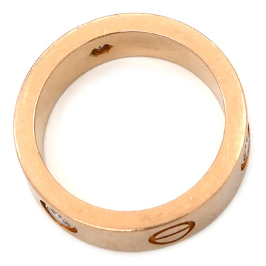 カルティエ Cartier ラブリング ハーフダイヤ B4087500 ピンクゴールド K18PG ダイヤモンド #50(JP10) リング 指輪 クラシックモデル LOVE Ring 750 18K 3粒 10号