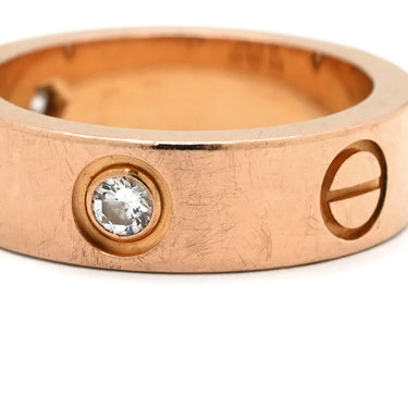 カルティエ Cartier ラブリング ハーフダイヤ B4087500 ピンクゴールド K18PG ダイヤモンド #50(JP10) リング 指輪 クラシックモデル LOVE Ring 750 18K 3粒 10号