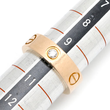 カルティエ Cartier ラブリング ハーフダイヤ B4087500 ピンクゴールド K18PG ダイヤモンド #50(JP10) リング 指輪 クラシックモデル LOVE Ring 750 18K 3粒 10号