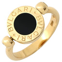 ブルガリ BVLGARI ブルガリブルガリ フリップ ブラック×イエローゴールド K18YG オニキス 珊瑚 リング 指輪 Au750 18K オニキス 珊瑚 12.5号
