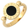 ブルガリ BVLGARI ブルガリブルガリ フリップ ブラック×イエローゴールド K18YG オニキス 珊瑚 リング 指輪 Au750 18K オニキス 珊瑚 12.5号