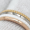 ブシュロン BOUCHERON キャトル ホワイト スモール JRG01596 イエローゴールド×ピンクゴールド×ホワイトゴールド K18YG K18PG K18WG セラミック #T56 リング 指輪 3カラー 18K 750 YG PG WG 15.5号