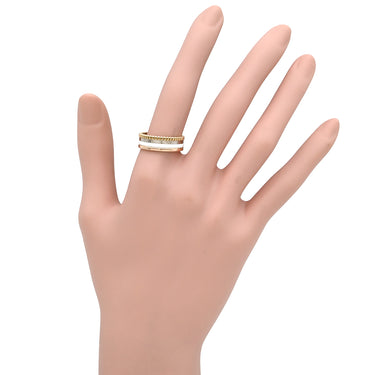 ブシュロン BOUCHERON キャトル ホワイト スモール JRG01596 イエローゴールド×ピンクゴールド×ホワイトゴールド K18YG K18PG K18WG セラミック #T56 リング 指輪 3カラー 18K 750 YG PG WG 15.5号