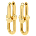 ティファニー Tiffany & Co ハードウェア ミディアムリンク イエローゴールド K18YG ピアス T&Co. Au750 18K 18金 ゲージリンク