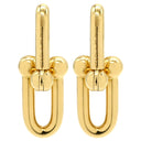 ティファニー Tiffany & Co ハードウェア ミディアムリンク イエローゴールド K18YG ピアス T&Co. Au750 18K 18金 ゲージリンク