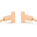 ティファニー Tiffany & Co Tワイヤー ワイド ブラック×ローズゴールド K18PG ラッカー ブレスレット 黒 PG T&Co. Au750 18K バングル ラージ