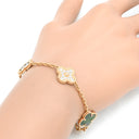 ヴァンクリーフアーペル Van Cleef & Arpels ヴィンテージ アルハンブラ 5モチーフ VCARP2R100 グレー×ローズゴールド K18PG ダイヤモンド グレーマザーオブパール ブレスレット 750 18K ダイヤ シェル