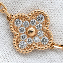 ヴァンクリーフアーペル Van Cleef & Arpels ヴィンテージ アルハンブラ 5モチーフ VCARP2R100 グレー×ローズゴールド K18PG ダイヤモンド グレーマザーオブパール ブレスレット 750 18K ダイヤ シェル
