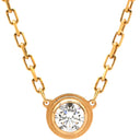 カルティエ Cartier ダムール LM B7215500 ピンクゴールド ダイヤモンド K18PG ネックレス 1P 一粒 750 PG ラージモデル