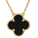ヴァンクリーフアーペル Van Cleef & Arpels ヴィンテージ アルハンブラ ペンダント VCARA45800 ブラック×イエローゴールド K18YG オニキス ネックレス Au750 18K 黒 オニキス