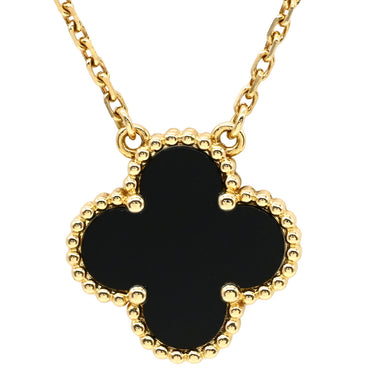 ヴァンクリーフアーペル Van Cleef & Arpels ヴィンテージ アルハンブラ ペンダント VCARA45800 ブラック×イエローゴールド K18YG オニキス ネックレス Au750 18K 黒 オニキス
