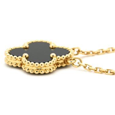 ヴァンクリーフアーペル Van Cleef & Arpels ヴィンテージ アルハンブラ ペンダント VCARA45800 ブラック×イエローゴールド K18YG オニキス ネックレス Au750 18K 黒 オニキス