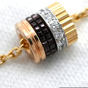 ブシュロン BOUCHERON キャトル クラシック ダイヤ ペンダント スモール JPN00668 4カラー K18YG K18WG K18PG ブラウンPVD ダイヤモンド ネックレス 3ゴールド 茶PVD