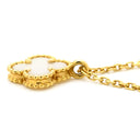 ヴァンクリーフアーペル Van Cleef & Arpels スウィート アルハンブラ ペンダント VCARF69100 パールホワイト×イエローゴールド K18YG マザーオブパール ネックレス 白 Au750 18K YG シェル