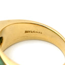 ブルガリ BVLGARI トロンケット グリーン×イエローゴールド K18YG カルセドニー リング 指輪 BVLGARI Au750 YG 18K 18金 カルセドニー 8.5号